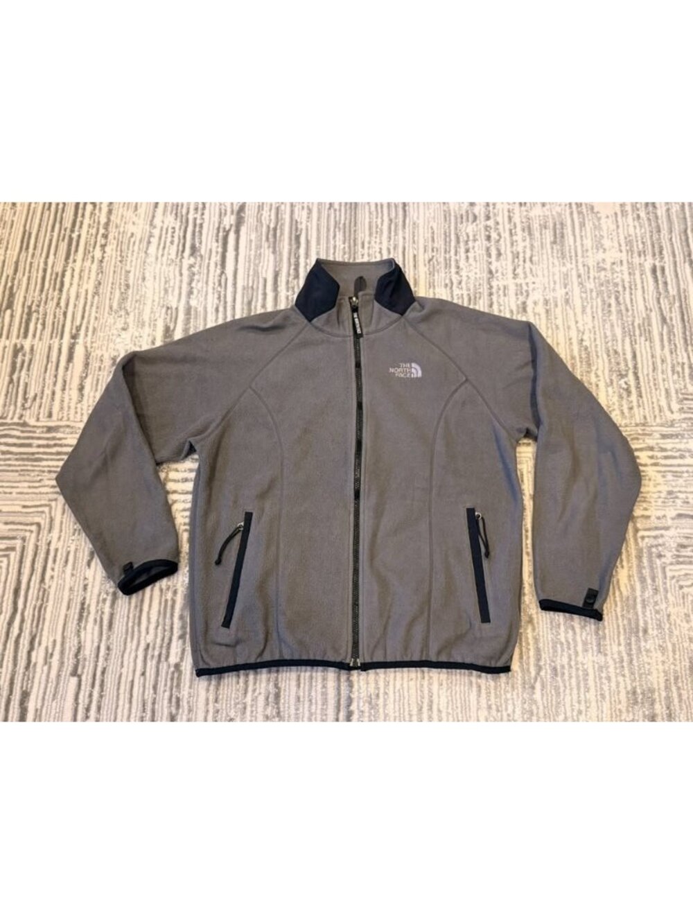 The North Face women's large gray/black fleece jacket